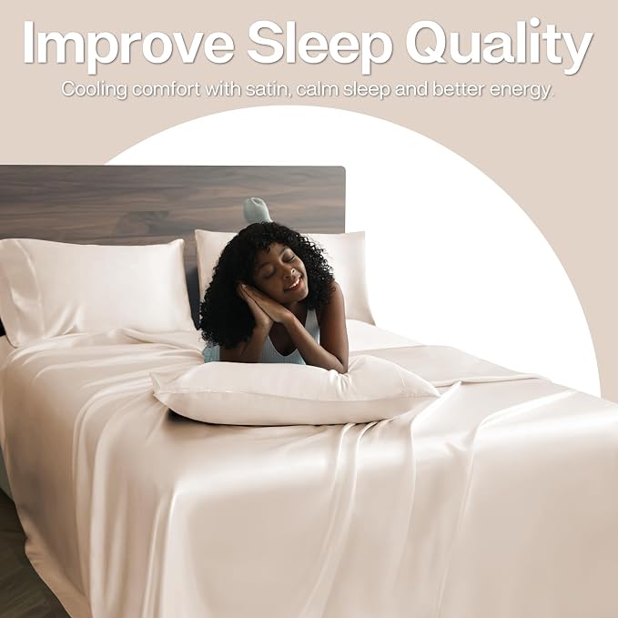 MR&HM Satin Pillowcase for Hair and Skin, Silk Satin Pillowcase 2 Pack - Image 5