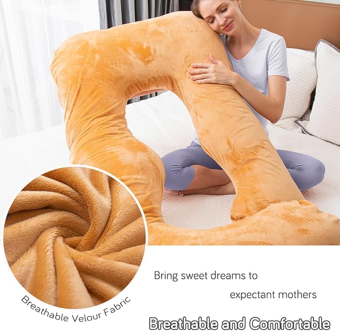 60 Inch Pregnancy Pillow for Sleeping, Extra Large U Shaped Body Pillow - Image 4