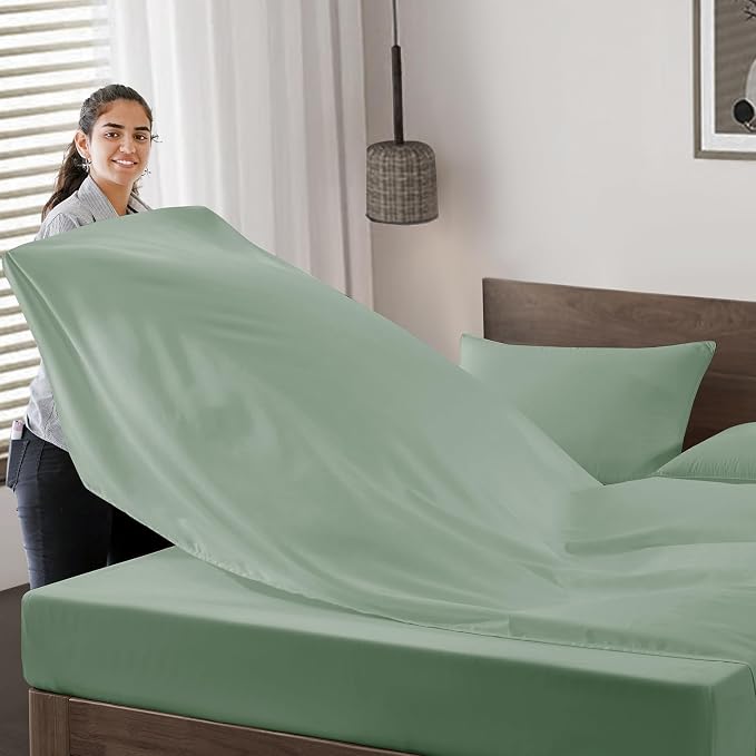 Maple&Stone Full Flat Sheet 6 Pack, Premium Soft & Breathable, Brushed - Image 3