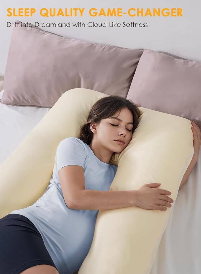 QUEEN ROSE Pregnancy Pillows, Soft Cotton U Shaped Body Pillow - Image 4
