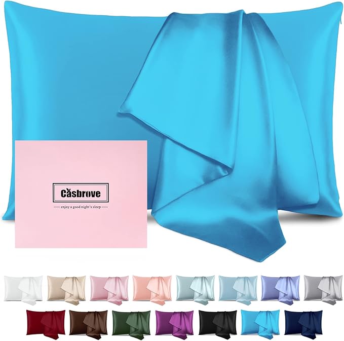 Silk Pillowcase for Hair and Skin Mulberry Silk Pillowcase Soft Breathable by Casbrove