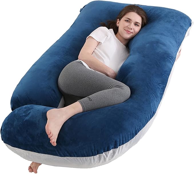Jcickt Pregnancy Pillow J-Shaped Full Body Pillow, 59 inch by Jcickt