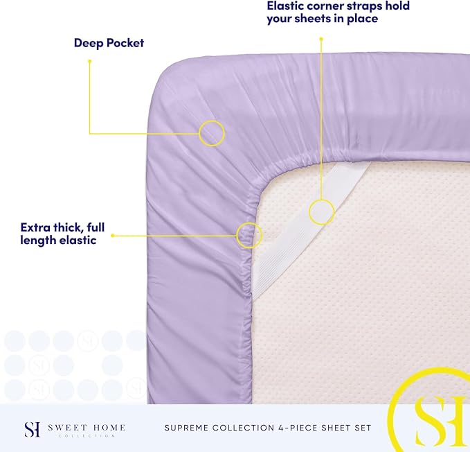 Twin XL Sheets - Breathable Luxury Sheets - 1800 Supreme Collection Extra Soft - Image 5
