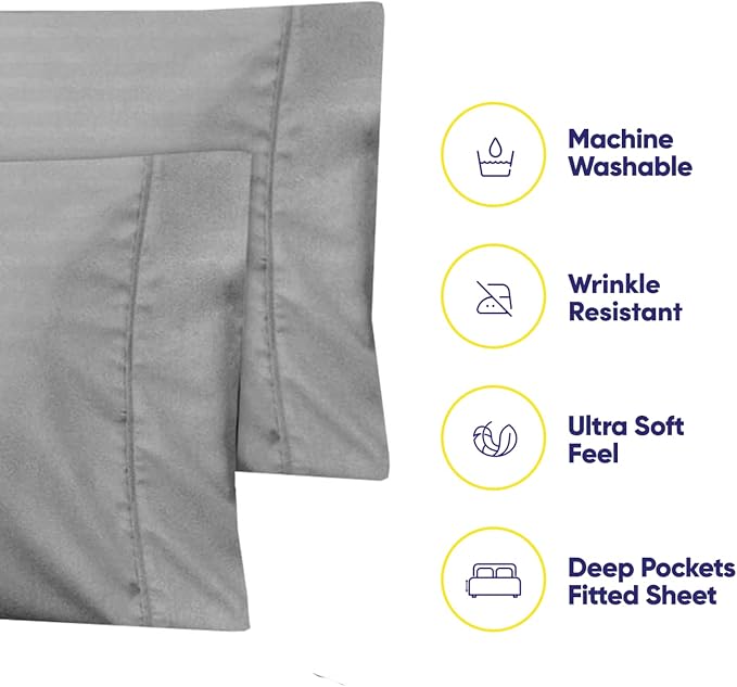 Dobby Stripe Queen Sheets - Image 3