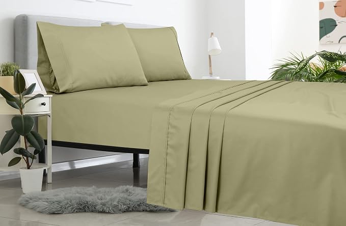 Royale Linens 2 Pack Bulk Flat Sheet Set - Image 8