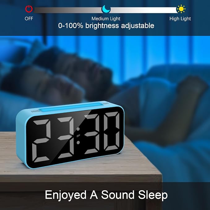 Topski Loud Alarm Clocks for Bedrooms Heavy Sleepers, Digital Clock - Image 3