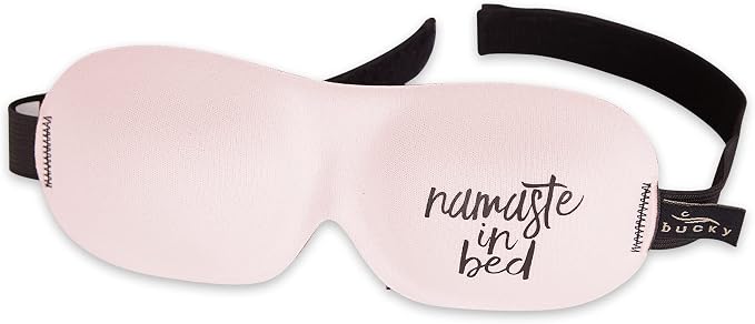 Bucky Ultralight Collection, Contoured Travel and Sleep Eye Mask, Namaste In Bed by Bucky