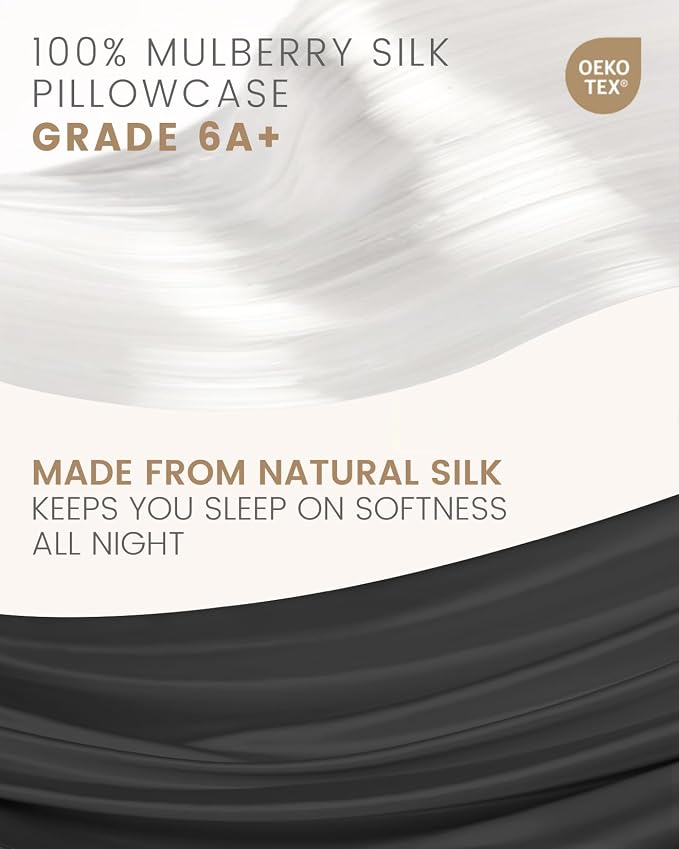 THXSILK Set of 2 100% Mulberry Silk Pillowcase - Image 2