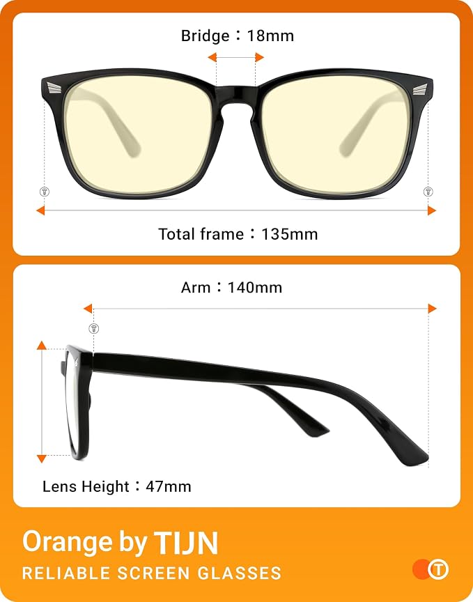 TIJN Gaming Glasses Blue Light Blocking Glasses - Image 6