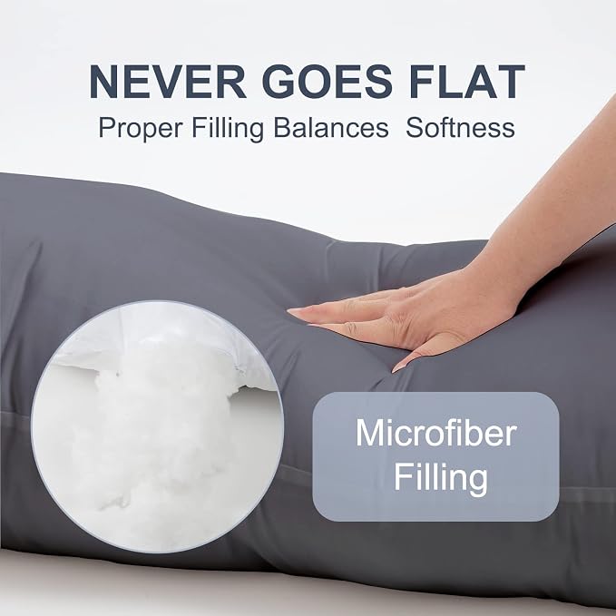 DOWNCOOL Large Body Pillow Insert- Breathable Full Body Pillow - Image 3