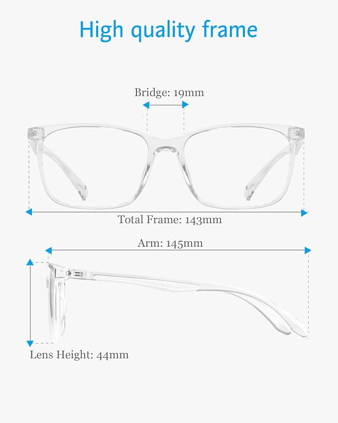 ANRRI Blue Light Glasses Men Women Transparent Blue Light Blocking Computer - Image 5