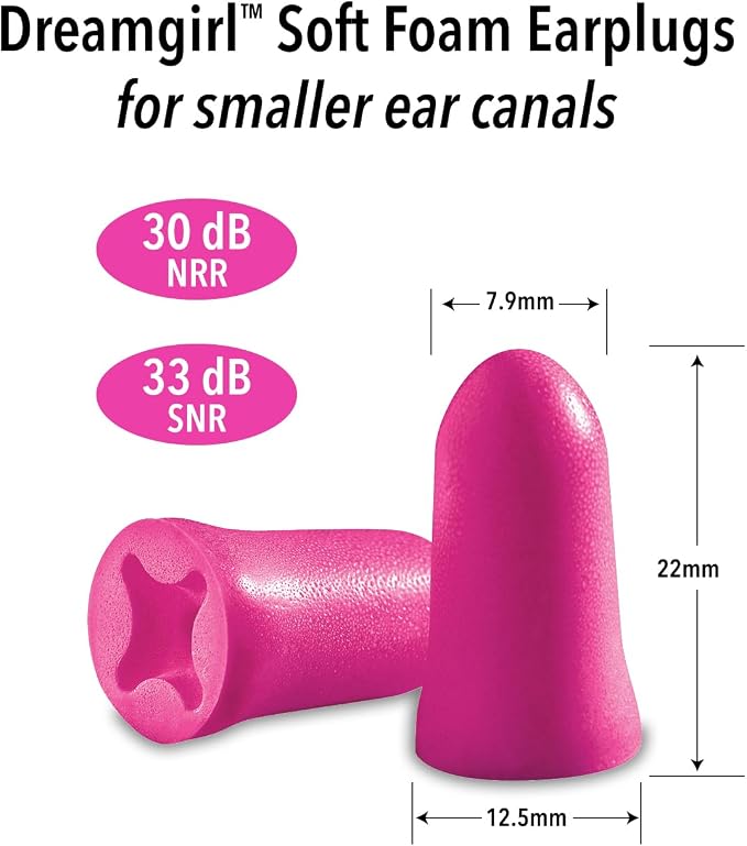 Mack's Dreamgirl Soft Foam Earplugs, 50 Pair, 33dB SNR - Image 2
