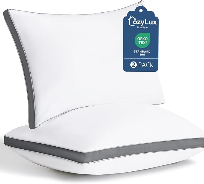 CozyLux Pillows Queen Size Set of 2, Soft Supportive 3D Down Alternative Bed by CozyLux