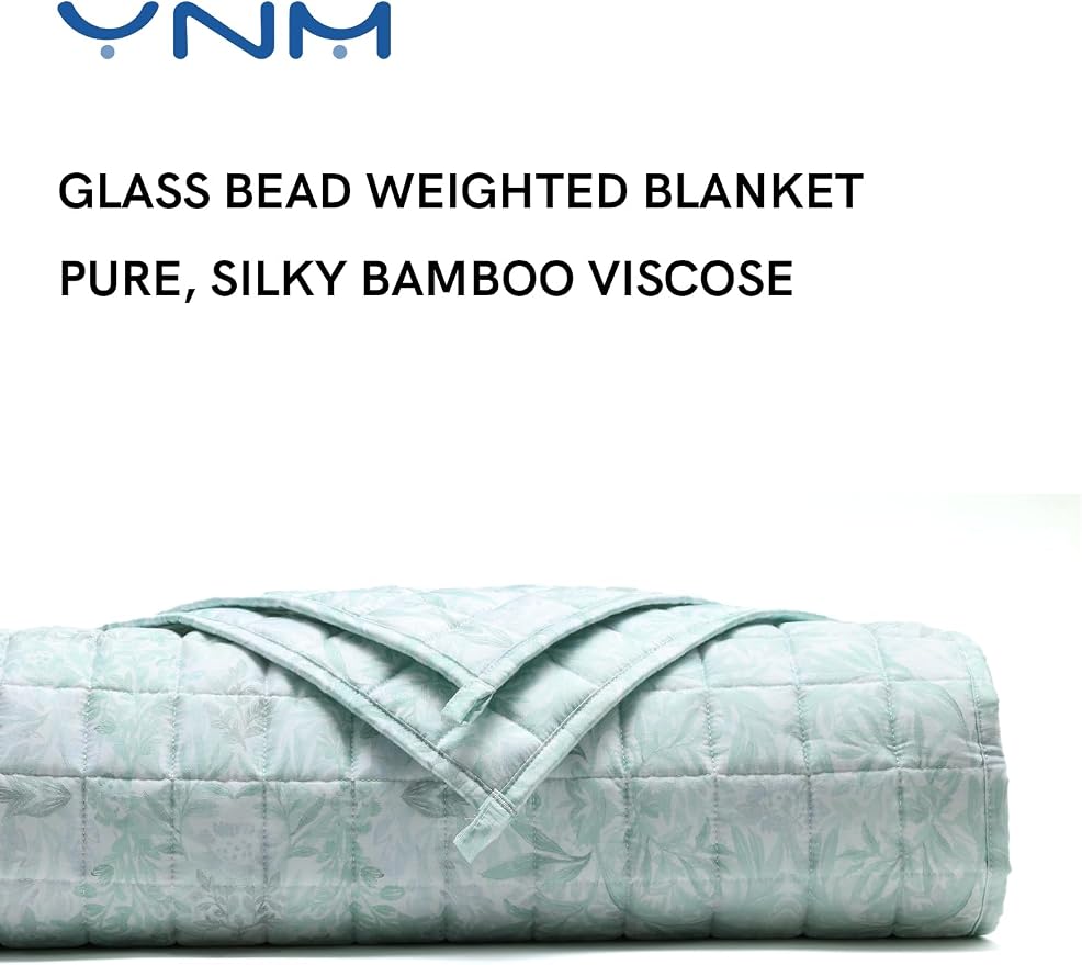YnM Cooling Weighted Blanket for Adults, 12lbs Heavy Bed Throw for One Person - Image 2