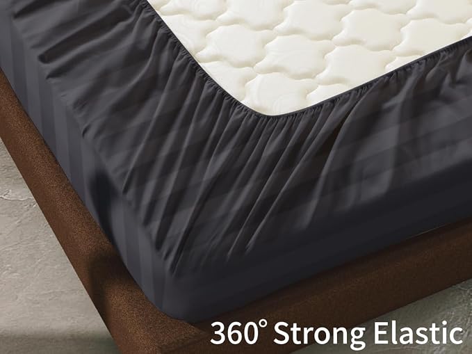 100% Egyptian Cotton Fitted Sheet Twin-XL/Split King Size, 600 Thread Count - Image 7