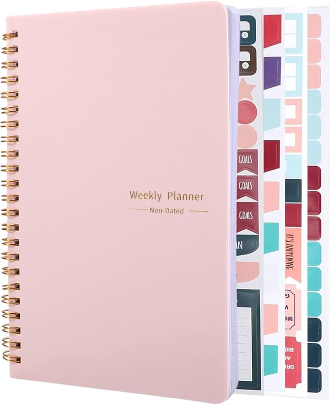 Undated Weekly Planner with Habit Tracker, 52 Weeks To Do List Notebook A5 by Thboxes