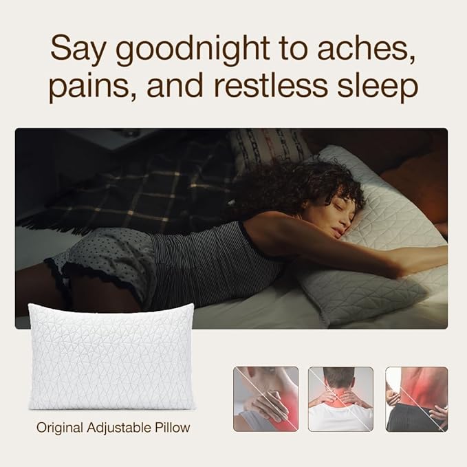 Coop Home Goods Original Adjustable Pillow, Queen Size Bed Pillows - Image 3
