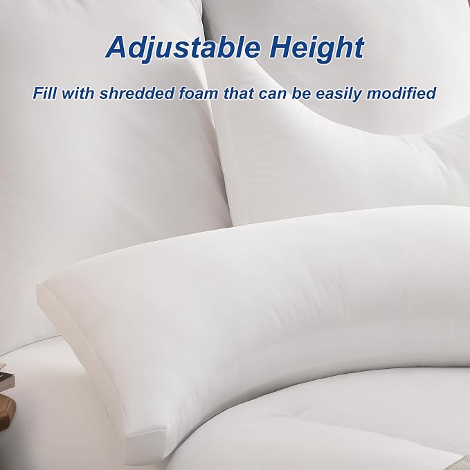 ACCURATEX Side Sleeper Pillow for Side and Back Sleepers-100% Cotton Cover - Image 5