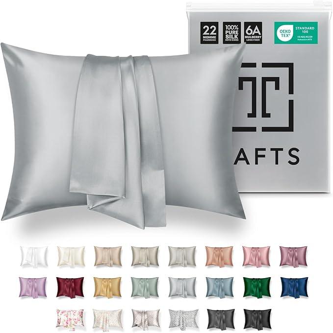 Tafts Pillow Cases - 22mm 100% Pure Mulberry 6A Silk Pillowcase by Tafts