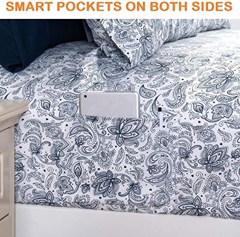 Elegant Comfort Luxury Soft Bed Sheets Paisley Pattern - Image 3