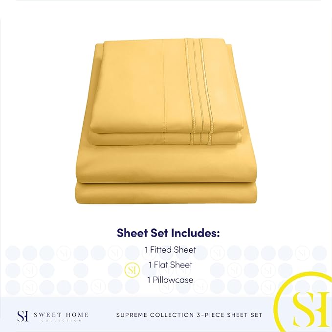 Twin XL Sheets - Breathable Luxury Sheets - 1800 Supreme Collection Extra Soft - Image 4