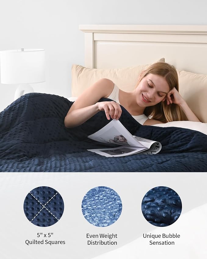 Mr. Sandman Weighted Blanket for Adults, Minky Heavy Blanket for Woman - Image 5