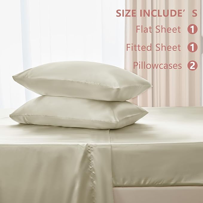 CozyLux Satin Sheets Full Size Sheets - Image 6
