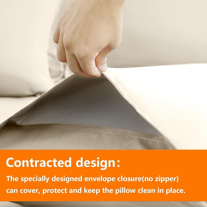 TAIMIT Light Beige Twin Size Comforter Set - Image 4