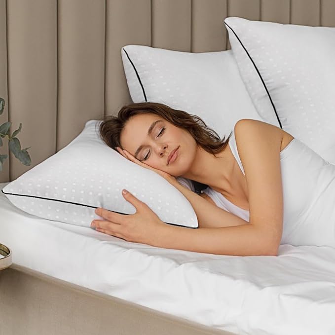 Standard Size Bed Pillows for Sleeping 4 Pack, Luxury Hotel Pillows, - Image 3
