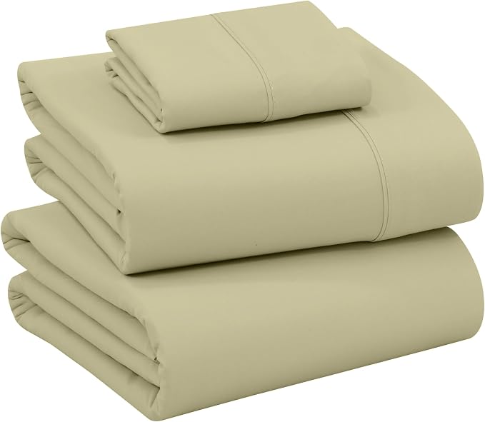 RUVANTI 100% Cotton Sheets – Twin XL Size Percale Bedding, Cooling & Breathable by Ruvanti
