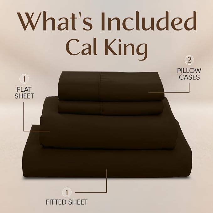 Utopia Bedding California King Size Sheet Set – 4 Piece Bed Sheets, Soft and - Image 3