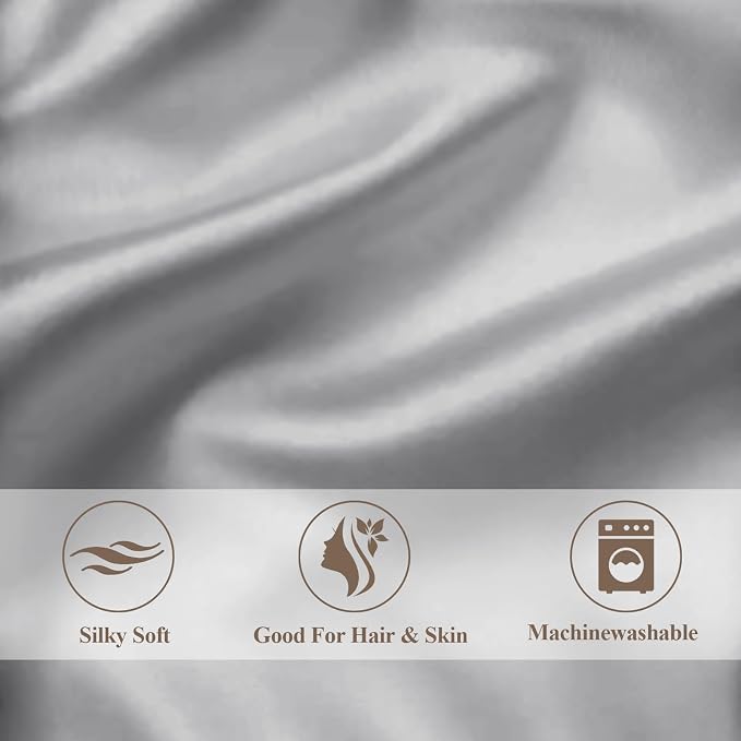Standard Satin Pillowcase for Hair 2pc, Similar to Silk Pillow Cases, Easier - Image 5