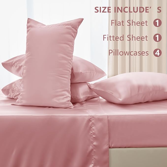 CozyLux Satin Sheets Full Size Sheets - Image 2