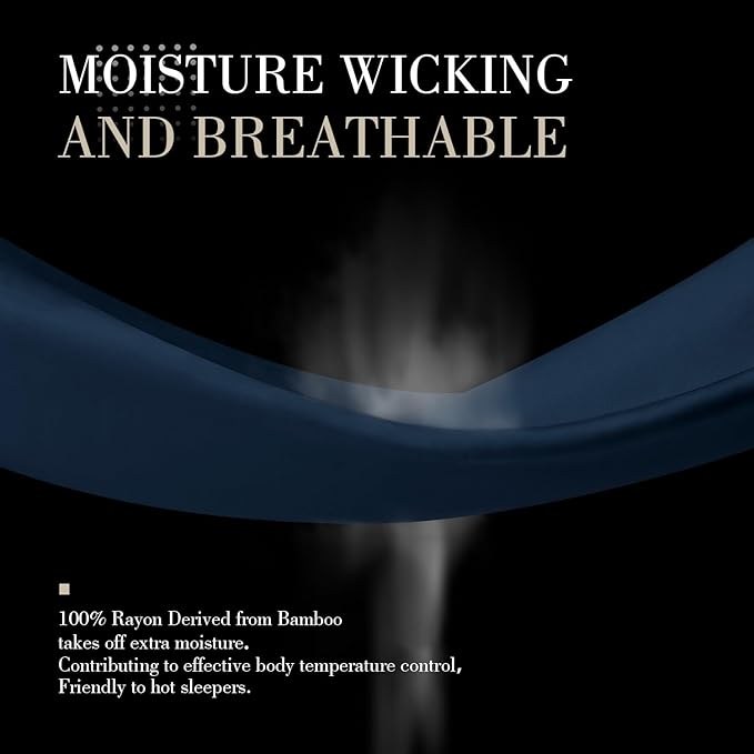 WishSmile Cooling King Pillowcases Set of 2 Breathable Cool Silky Soft Rayon - Image 5