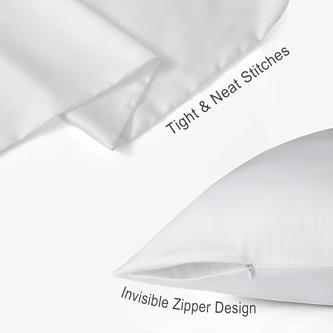 Cobnom Pure Mulberry Silk Pillowcases Set of 2, Queen Size - Image 5