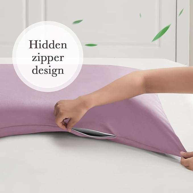 Curved Pillow Case Queen Size, Side Sleeper Pillow Cases Cover Cooling Rayon - Image 6