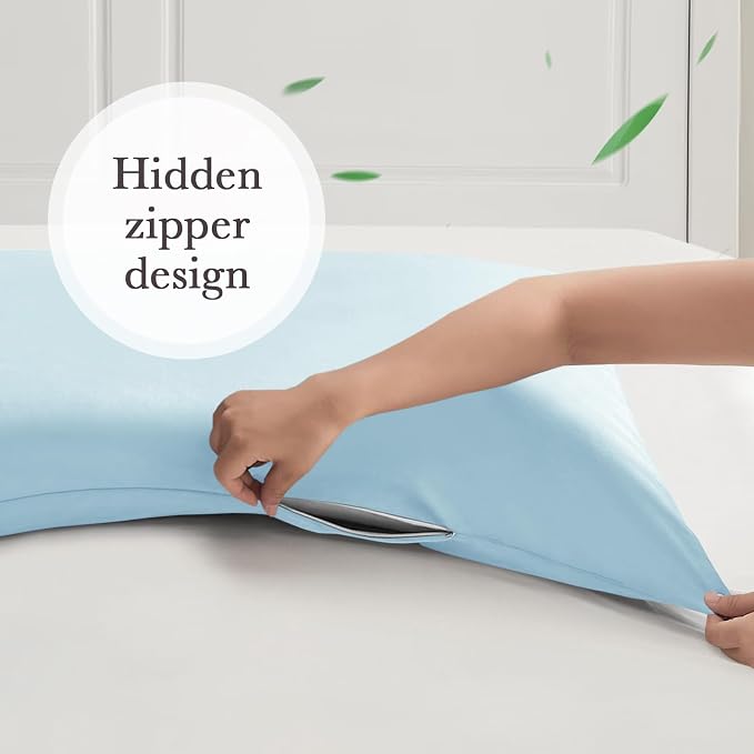 Curved Pillow Case Queen Size, Side Sleeper Pillow Cases Cover Cooling Rayon - Image 6