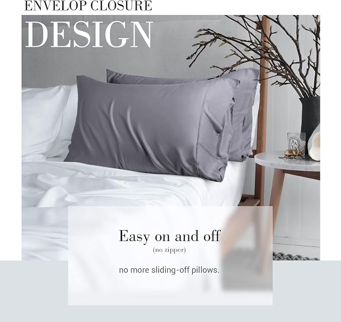 WishSmile Standard Pillow Cases Cooling Pillowcases Set of 2 Breathable Cool - Image 4