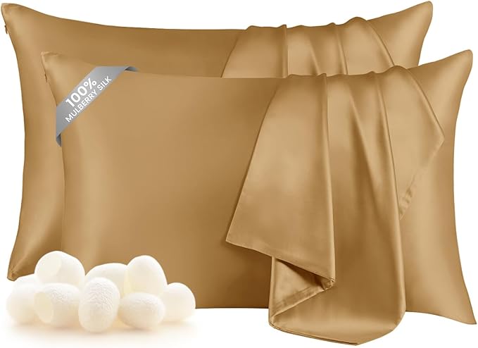 THXSILK Set of 2 Mulberry Silk Pillowcase by THXSILK