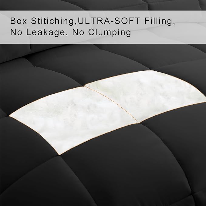 COHOME Premium Full Size Comforter, All-Season Quilted Down Alternative Duvet - Image 3
