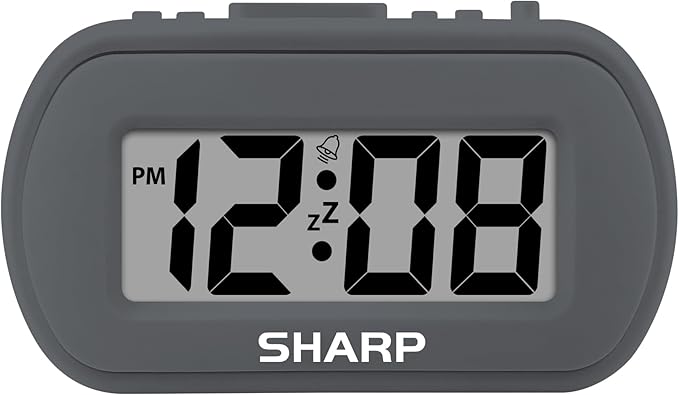 Sharp Digital Alarm Clock – Tactile Plastic Case by SHARP