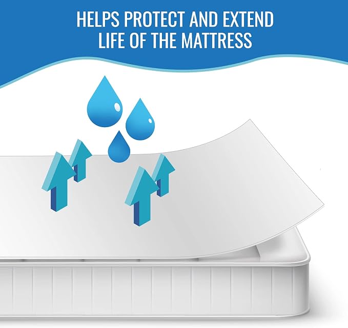 DMI Waterproof Mattress Protector, Mattress Pad, Waterproof Mattress Cover - Image 3
