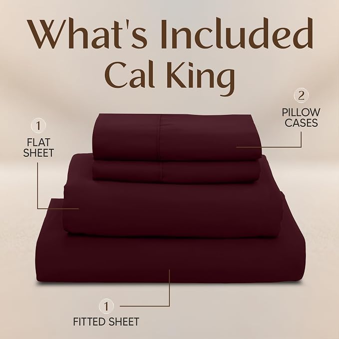 Utopia Bedding California King Size Sheet Set – 4 Piece Bed Sheets, Soft and - Image 3
