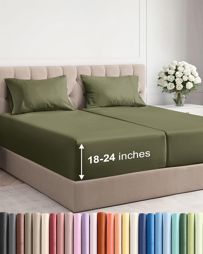 Extra Deep Split King Sheet Set by CGKUnlimited