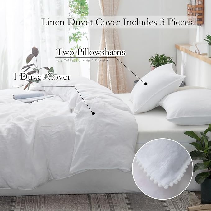 Simple&Opulence 100% Washed Linen Duvet Cover - Image 5