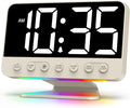 Odokee Digital Alarm Clocks for Bedrooms: Large Bold Number 5 Brightness Dimmer by Odokee