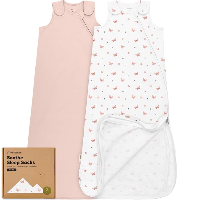 2-Pack Organic Baby Sleep Sacks, 100% Cotton by KeaBabies
