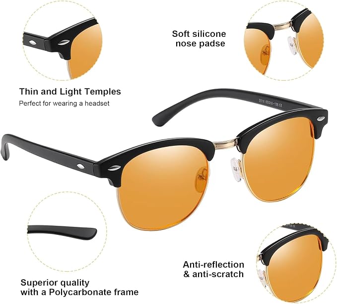 Okany Blue Light Blocking Glasses Gaming Computer Glasses Powerful Professional - Image 3