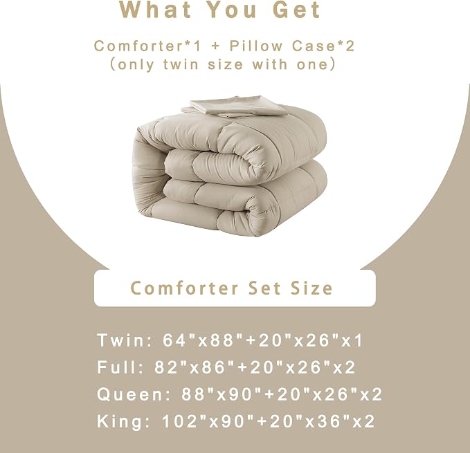 DOWNCOOL Queen Comforter Set -All Season Bedding Comforters Sets - Image 6