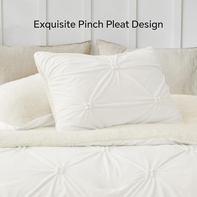 BEDELITE Pintuck Fluffy King Size Comforter Set - Image 4